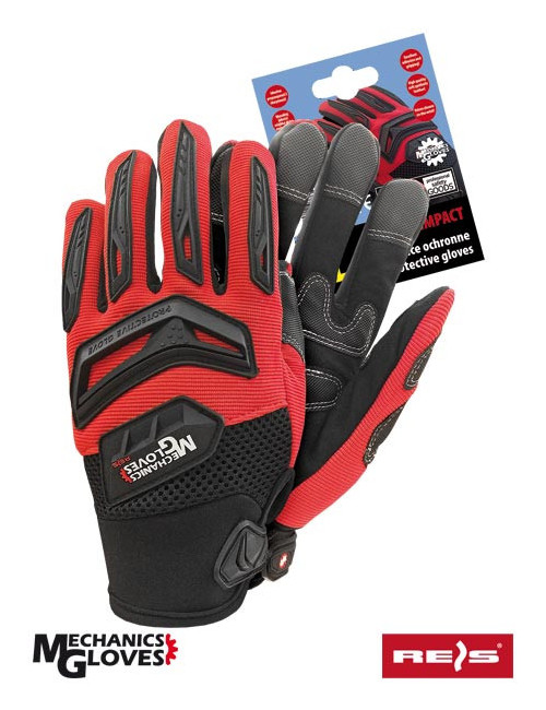 Work gloves in amara bonded to fabric, protection against injuries