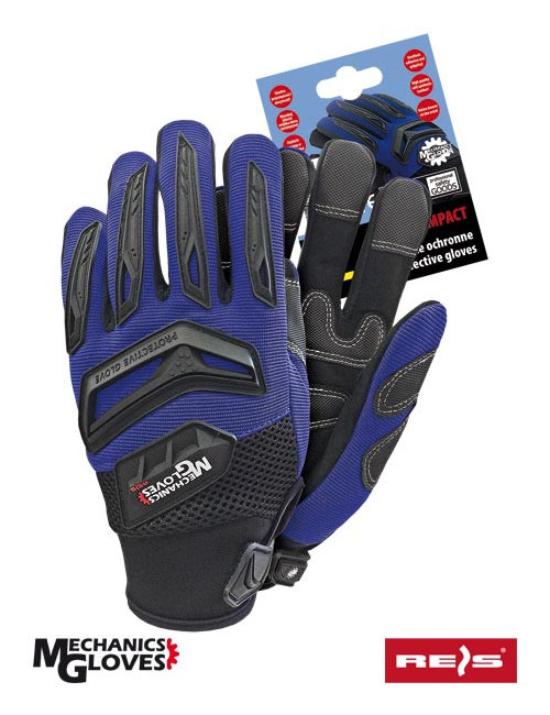 Protective gloves rmc-impact nb blue-black Reis