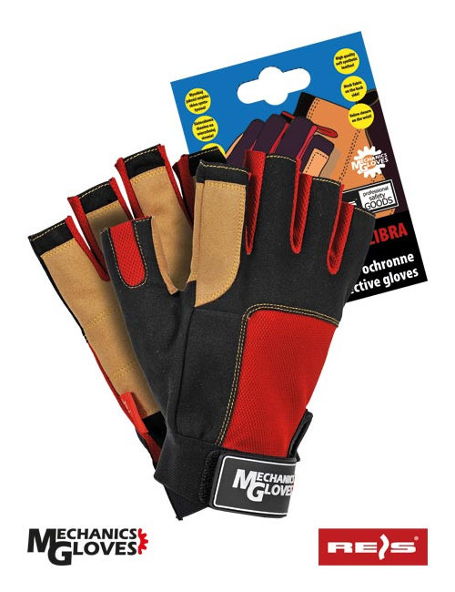 Rmc-libra bcy Schutzhandschuhe schwarz-rot-gelb Reis