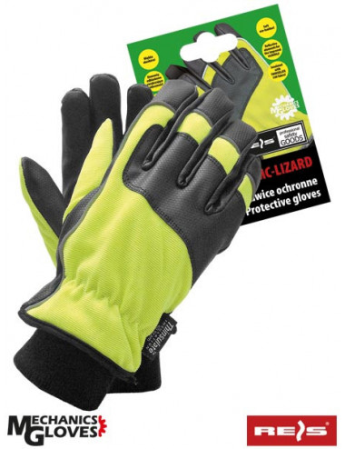 Protective gloves rmc-lizard yb yellow-black Reis
