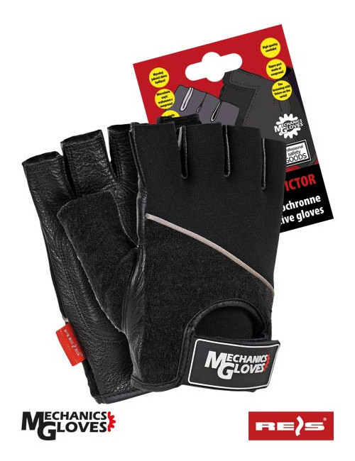 Protective gloves rmc-pictor bs black-gray Reis