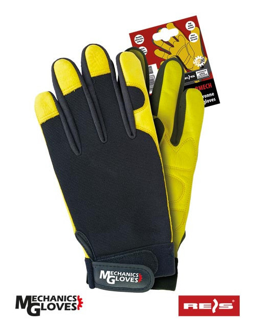 Protective gloves rmech by black-yellow Reis