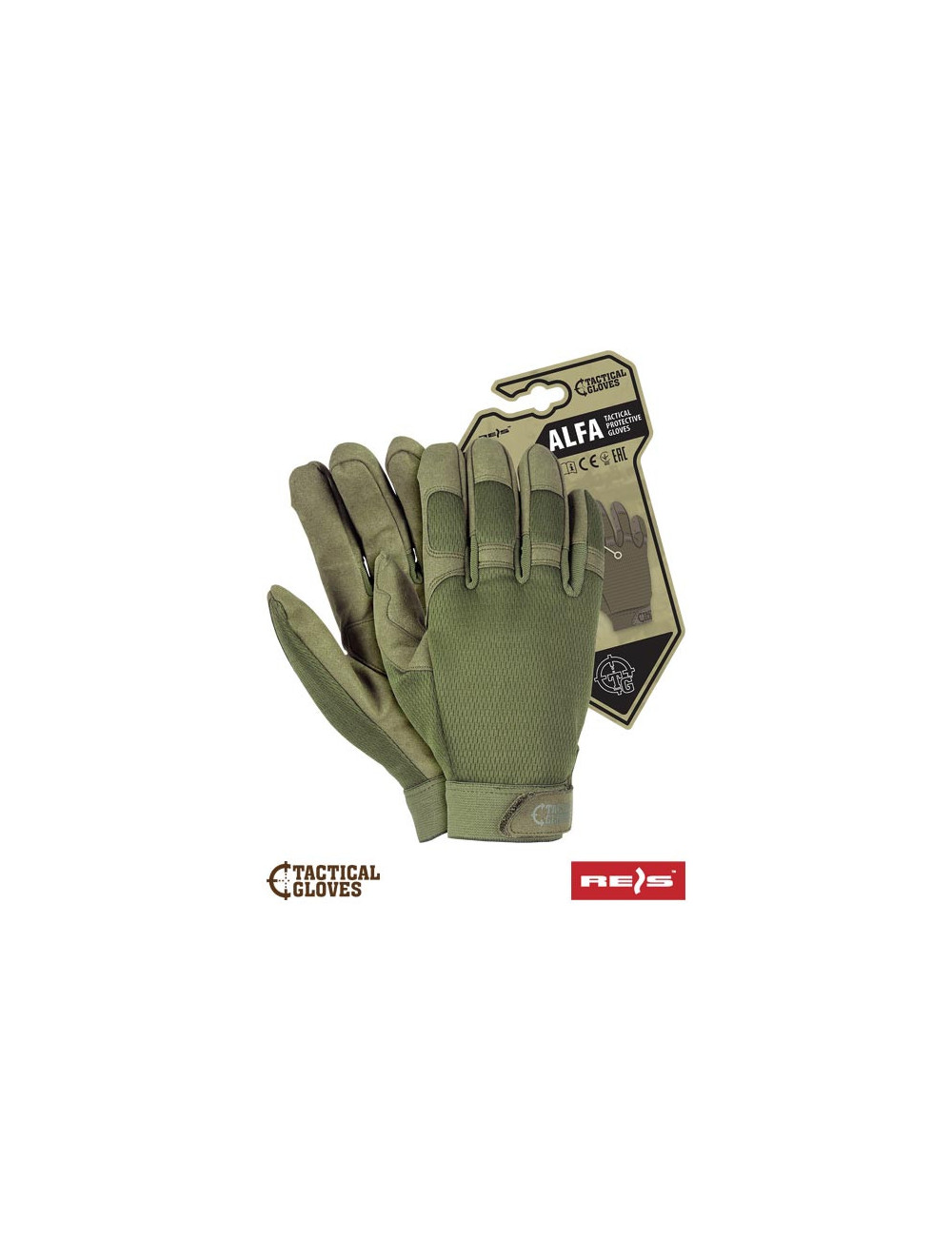 Tactical protective gloves rtc-alfa with green Reis