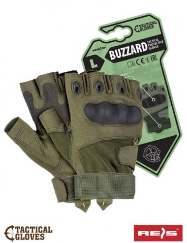 Tactical protective gloves rtc-buzzard with green Reis