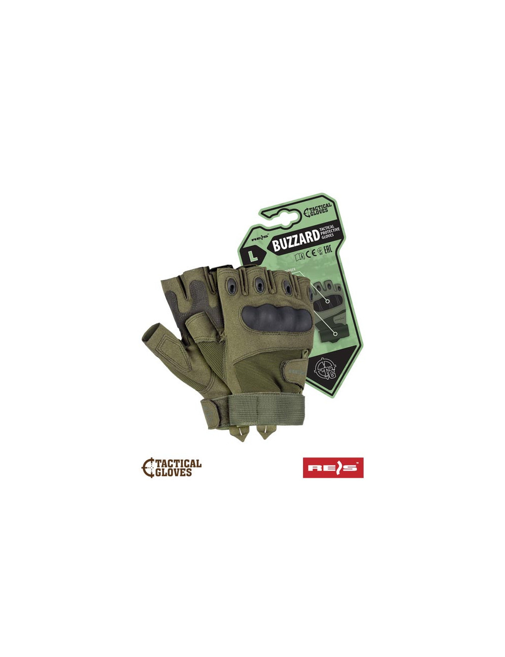 Tactical protective gloves rtc-buzzard with green Reis