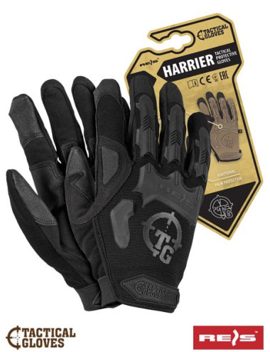 Tactical gloves, synthetic leather, rubber inserts, for motorcyclists