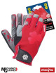Protective gloves made of synthetic leather, breathable material, pink