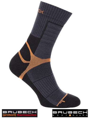 Thermosocken bst-brupro bgfp schwarz-graphit-orange Brubeck