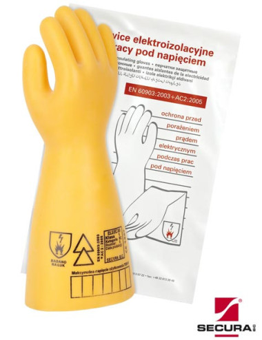 Electrically insulating gloves, resistant to the impact of an electric arc