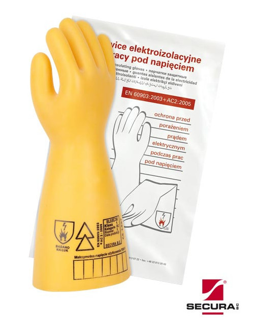Rękawice elektroizolacyjne relsec-30 y żółty Secura