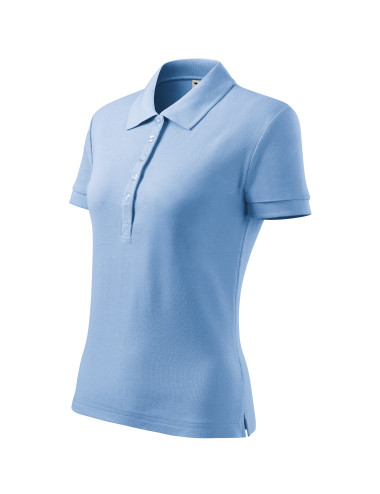 Ladies polo shirt cotton heavy 216 blue Adler Malfini