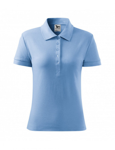 Ladies polo shirt cotton heavy 216 blue Adler Malfini