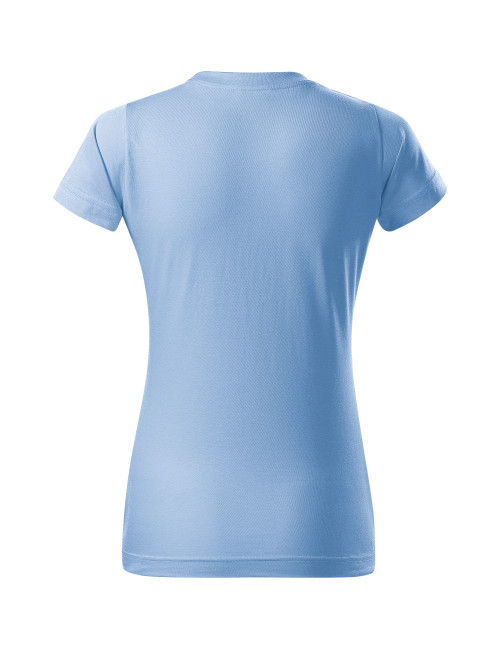 Adler MALFINI Damen T-Shirt Basic 134, blau mit eigenem Aufdruck