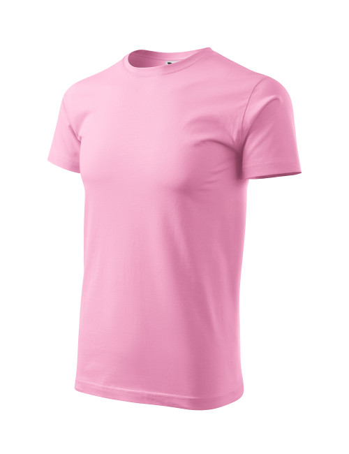 Adler MALFINI Men`s T-shirt Basic 129 pink workwear with embroidery