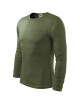 Adler MALFINI Herren T-Shirt Fit-T Langarm 119 Khaki Logo-Stickerei