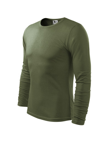 Adler MALFINI Koszulka męska Fit-T Long Sleeve 119 khaki haft logo