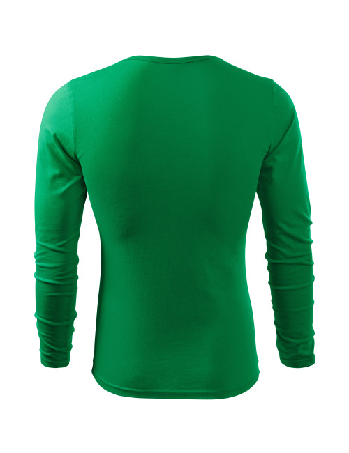 Adler MALFINI Men`s Fit-T Long Sleeve 119 grass green embroidery