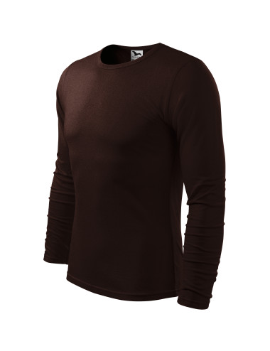 Adler MALFINI Men`s Fit-T Long Sleeve 119 coffee logo embroidery