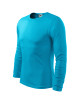 Adler MALFINI Men`s Fit-T Long Sleeve 119 turquoise logo embroidery