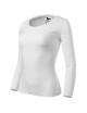 Adler MALFINI Damen T-Shirt Fit-T LS 169, weiße Stickerei, Firmenlogo-Aufdruck