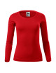 Adler MALFINI Damen T-Shirt Fit-T LS 169, rote Stickerei, Logodruck