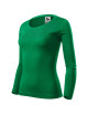 Adler MALFINI Damen T-Shirt Fit-T LS 169 grasgrüner Stickdruck
