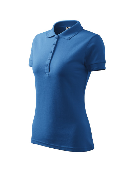 Damen-Poloshirt Pique Polo 210 Azure Adler Malfini
