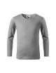 Kinder-T-Shirt fit-t ls 121 dunkelgrau meliert Adler Malfini