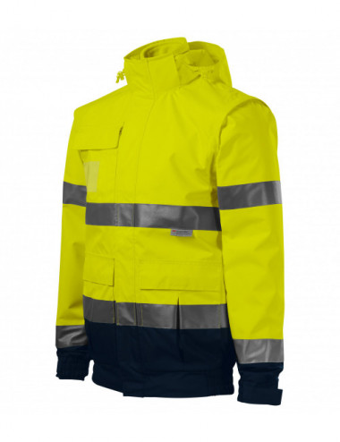 Unisex-Jacke HV Guard 4 in 1 5v2 fluoreszierend gelb Adler Rimeck