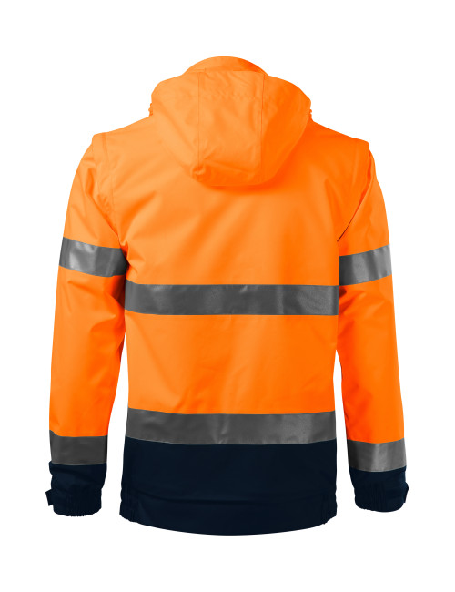 "High Visibility 4-in-1 Unisex Jacket, Fluorescent Orange, Malfini Ri
