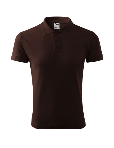 Adler MALFINI Herren Poloshirt Pique Polo 203 Kaffee Stickerei mit Firmenlogos