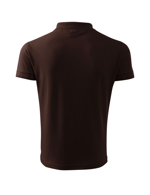 Adler MALFINI Herren Poloshirt Pique Polo 203 Kaffee Stickerei mit Firmenlogos