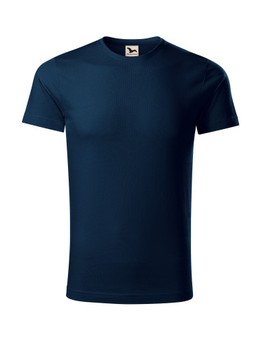 Adler MALFINI Origin 171 men`s t-shirt navy blue computer embroidery