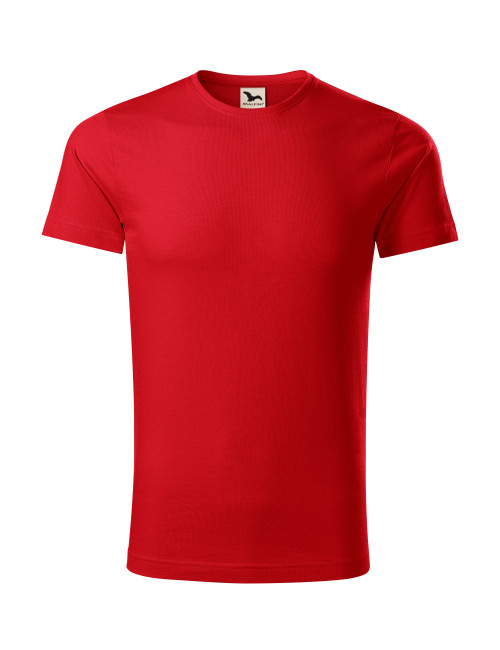 Adler MALFINI Men`s T-shirt Origin 171 red logo computer embroidery