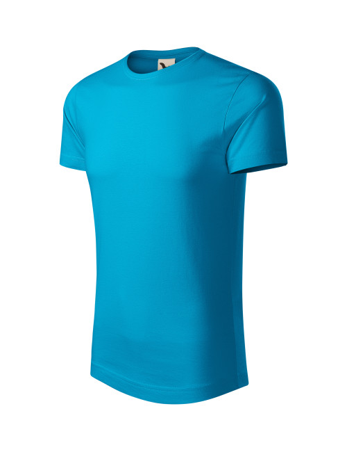 Adler MALFINI Men`s T-shirt Origin 171 turquoise promotional clothing with a logo