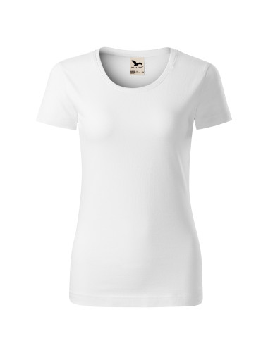 Adler MALFINI Origin 172 Damen T-Shirt, weiße Stickerei, Logodruck