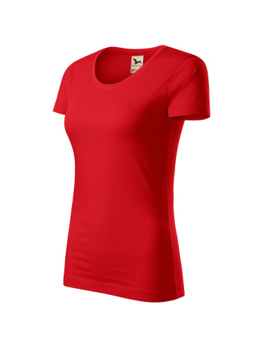 Adler MALFINI Origin 172 Damen T-Shirt, rote Stickerei, Logodruck
