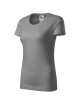 Adler MALFINI Native 174 Damen T-Shirt, grau-schwarz meliert, Logo-Stickerei