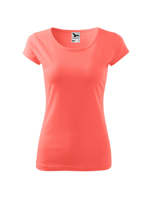Adler MALFINI Women`s T-shirt Pure 122 coral logo embroidery workwear