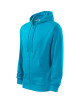 Men`s sweatshirt trendy zipper 410 turquoise Adler Malfini