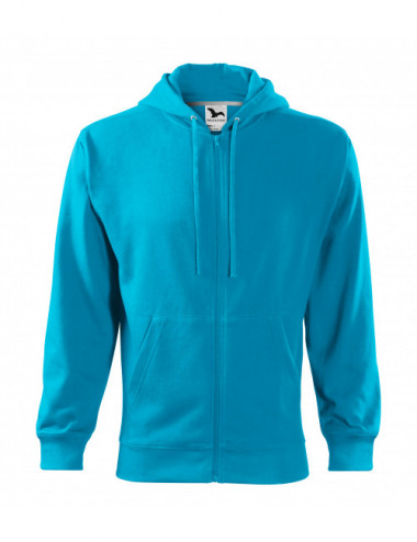 Men`s sweatshirt trendy zipper 410 turquoise Adler Malfini