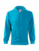 2Men`s sweatshirt trendy zipper 410 turquoise Adler Malfini