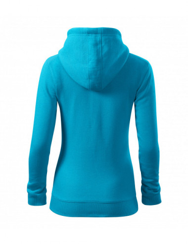 Women`s sweatshirt trendy zipper 411 turquoise Adler Malfini