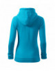 2Women`s sweatshirt trendy zipper 411 turquoise Adler Malfini