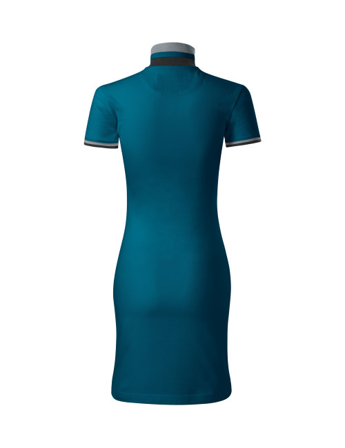 Adler MALFINIPREMIUM Damenkleid Dress up 271 benzinblaue Stickerei
