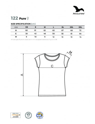 Damen T-Shirt Pure 122 Dunkelgrau Melange Adler Malfini