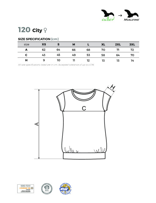 Damen T-Shirt City 120 Marineblau Adler Malfini