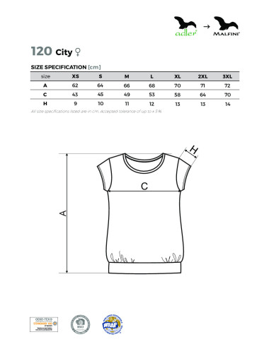 Koszulka damska city 120 czerwony Adler Malfini