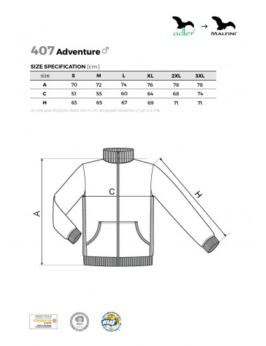 Men`s adventure sweatshirt 407 khaki Adler Malfini