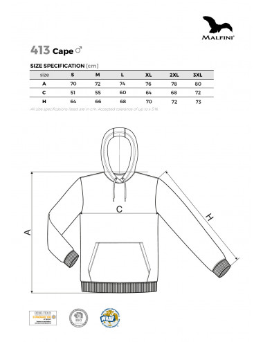 Cape 413 men`s sweatshirt black Adler Malfini